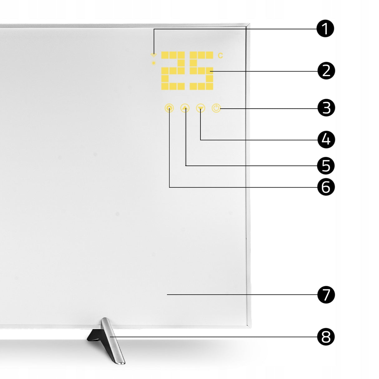 Grzejnik Na Podczerwień Promiennik IR WiFi Pilot Termostat 770W Ultra Slim