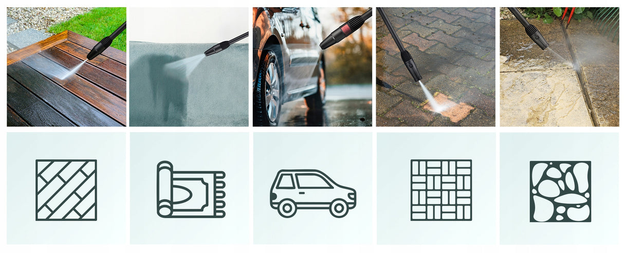 Myjka Ciśnieniowa Indukcja Pompa Mosiężna Turbo Zestaw 3200W 350 Bar