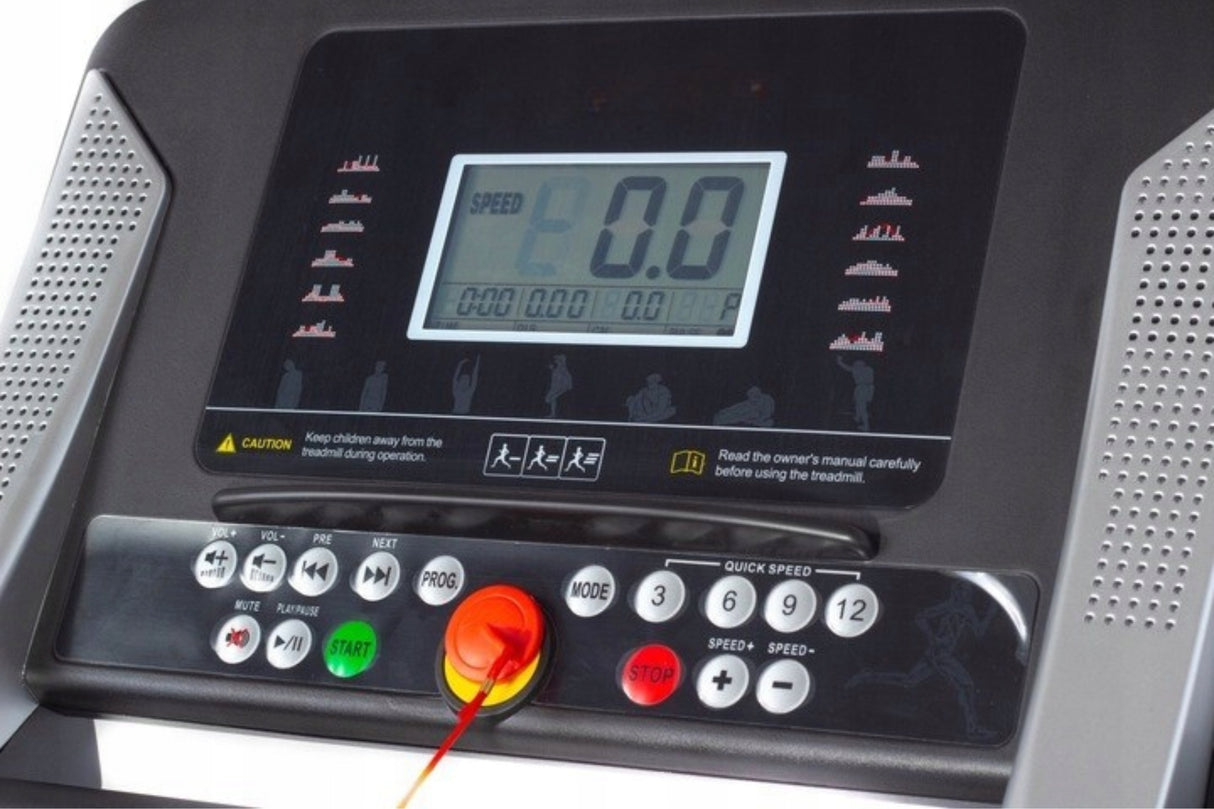 Bieżnia Domowa Elektryczna Regulacja Nachylenia Składana 15km/h Amortyzacja