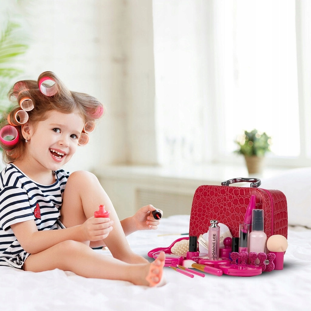 Zestaw Kosmetyków do Malowania Manicure Makijażu Makeup dla Dzieci Kuferek
