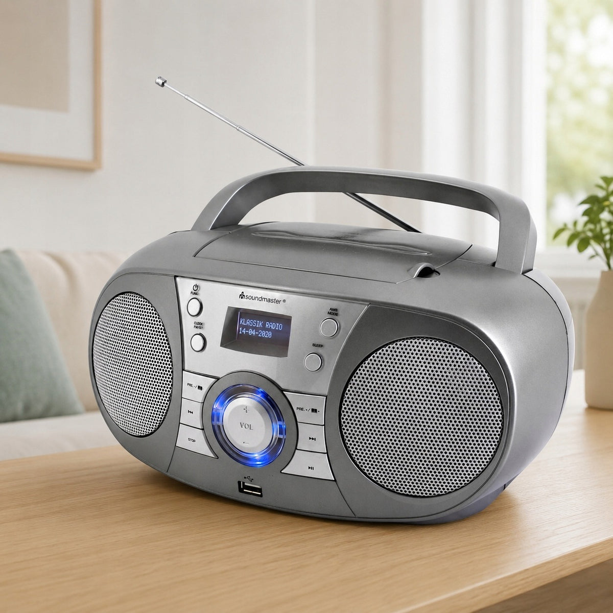 Bombox Radio Sieciowe Zegar Budzik Bluetooth Soundmaster SCD1800TI CD/MP3