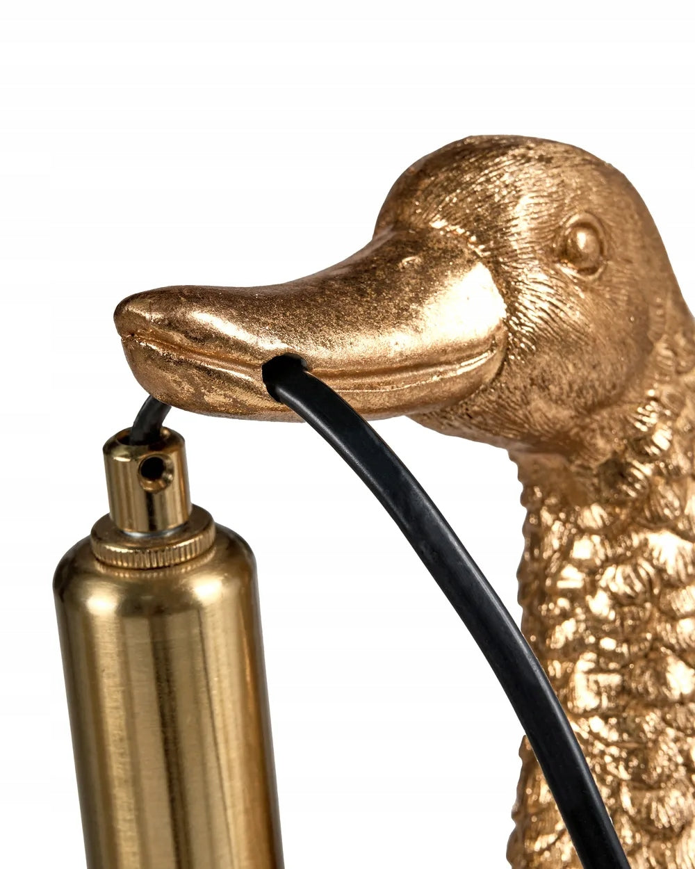 Lampa Złota Kaczka Stołowa Elegancka Lampka w Kształcie Kaczki 37cm Mosiądz