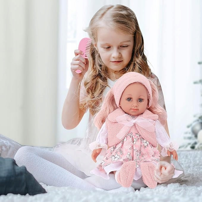 Lalka Edukacyjna z Włosami Baby Born Bobas Duża Akcesoria Zestaw Prezent