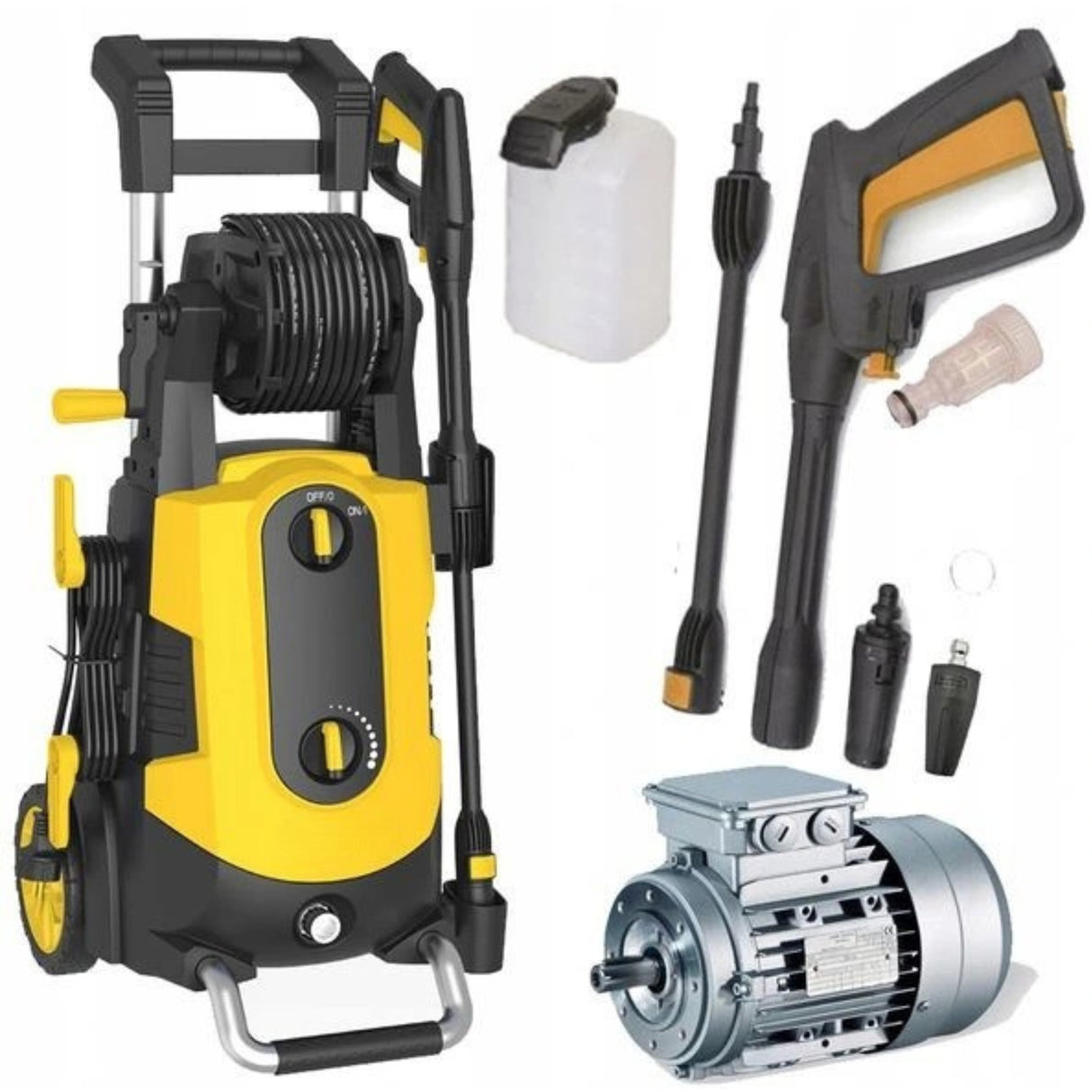 Myjka Ciśnieniowa Indukcja Mosiężna Pompa Mocna 2800 W 230V 280 Bar