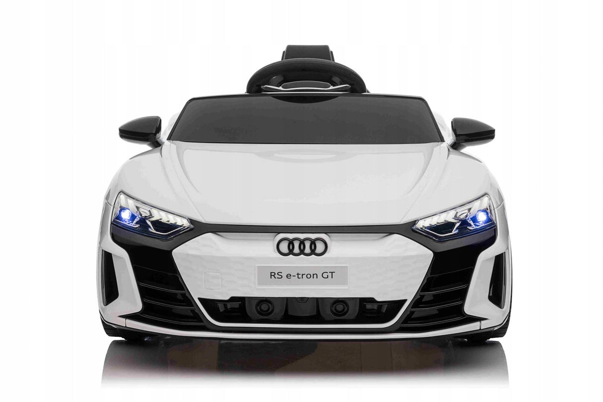 Audi E-Tron RS GT Autko na Akumulator Skóra Biały 12V 7Ah 90W dla Dziecka