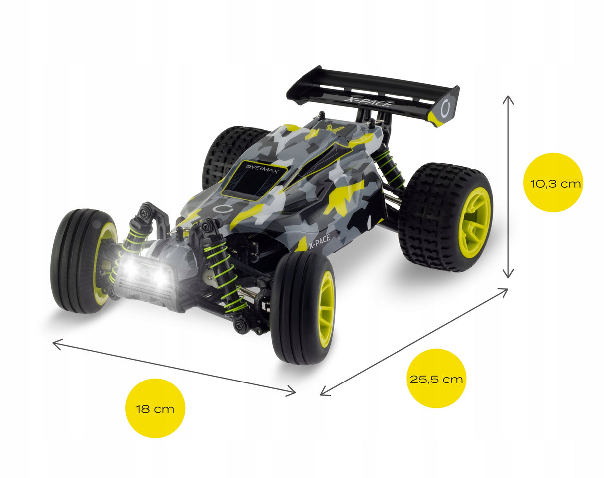 Auto RC Terenowe 4x4 Szybkie LED 2 Baterie 100m Zasięg Skala 1:18 Duży