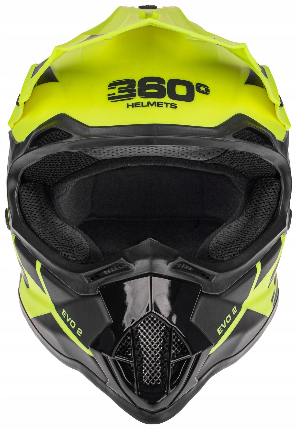 Kask Cross Enduro S Fluo Żółty MTB Quad Lekki Daszek Homologacja EU