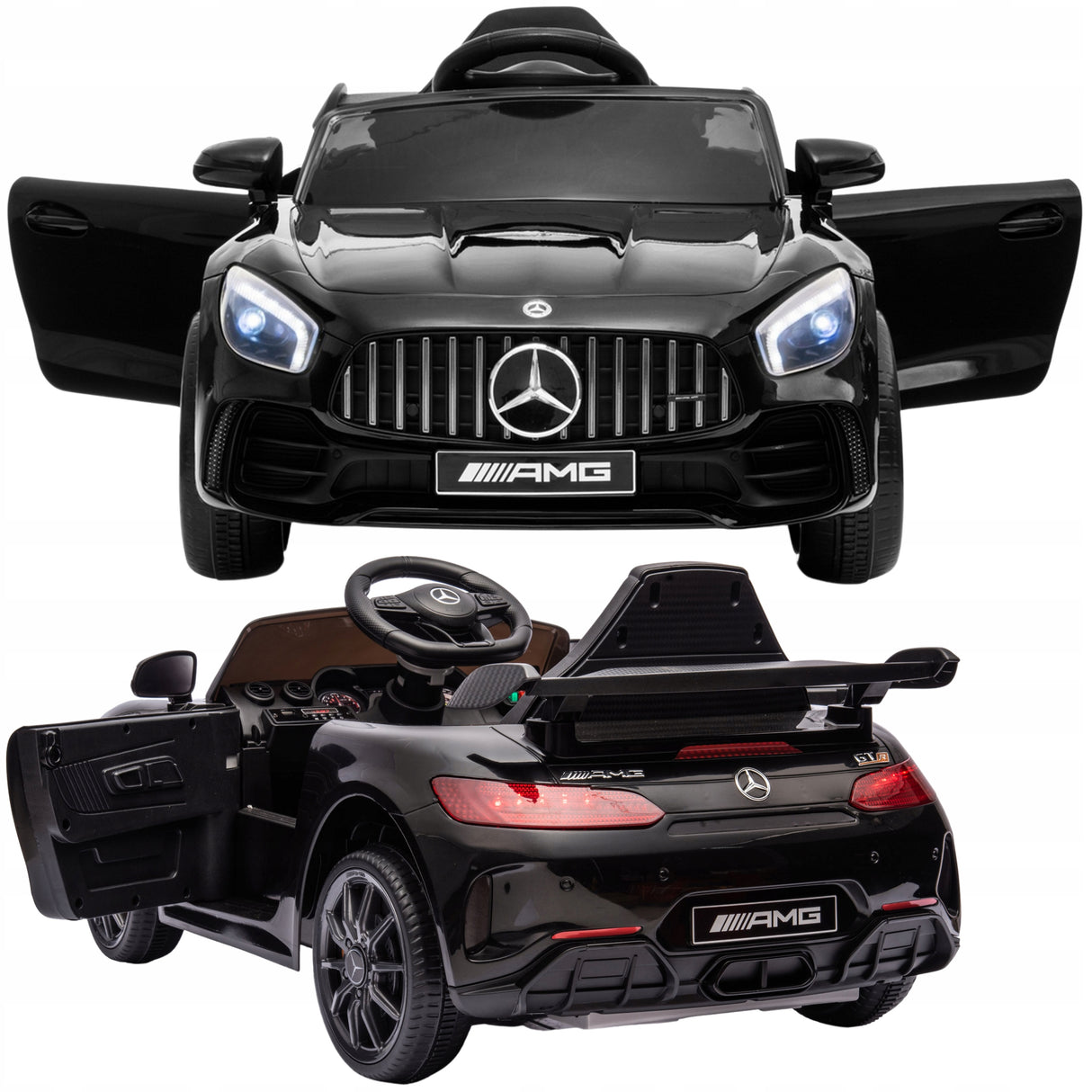 Mercedes GTR-S Autko Pilot 2 Silniki Skórzany Fotel Auto na Akumulator