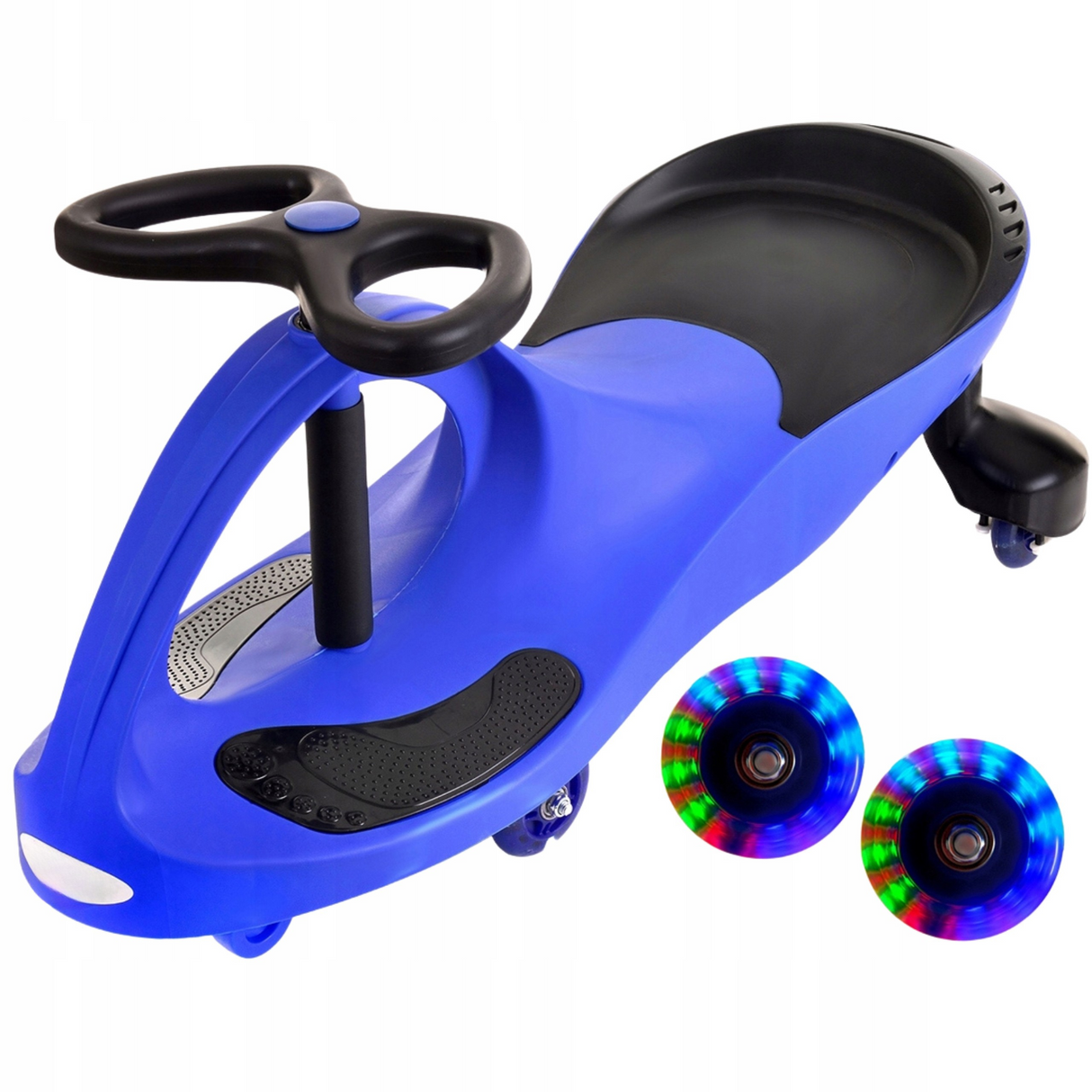 Jeździk Grawitacyjny Świecące Kółka Led Niebieski+ Gratis Stabilny Do 30 Kg