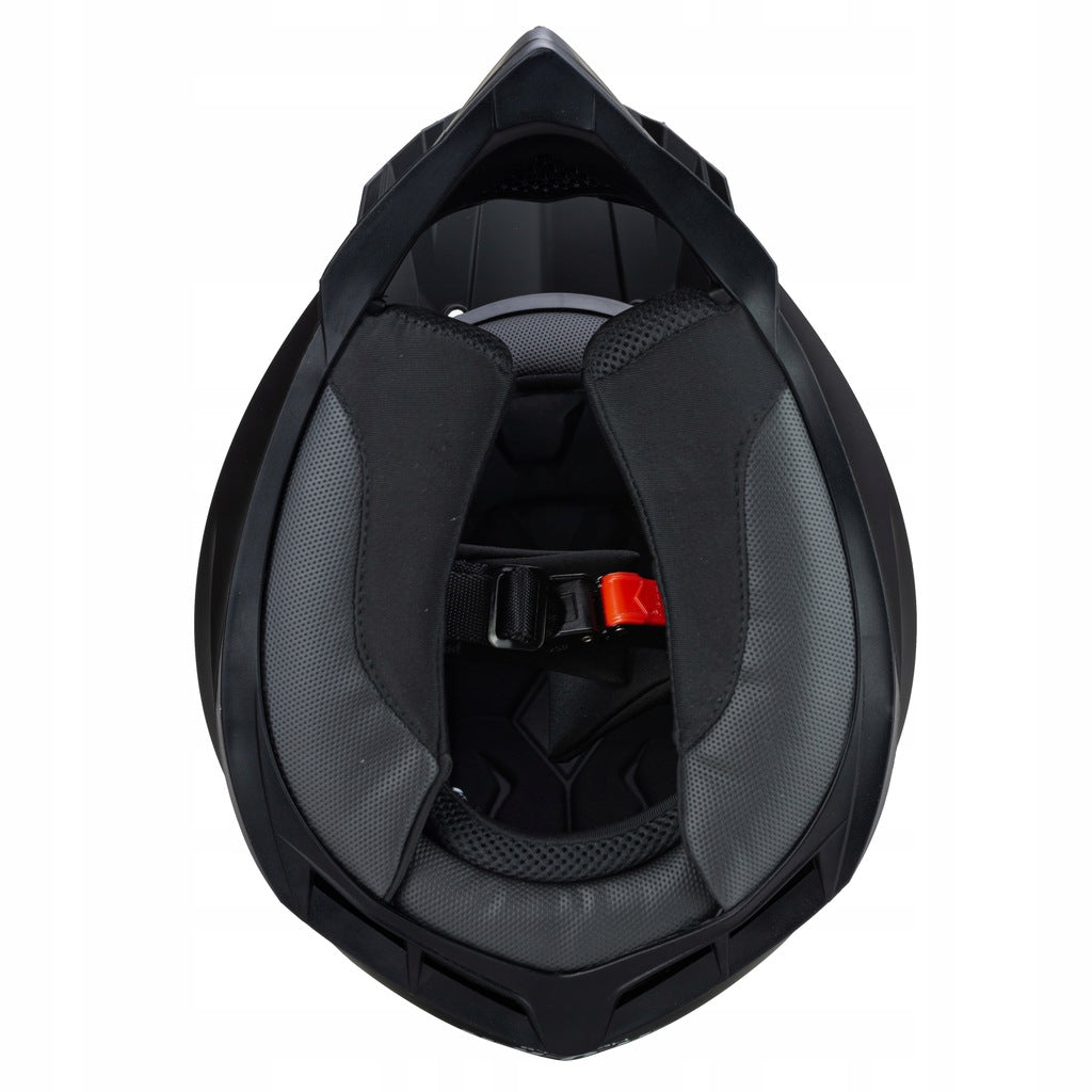 Kask Motocyklowy Cross Horn Enduro Quad + Google Crossowy XL Czarny Matowy