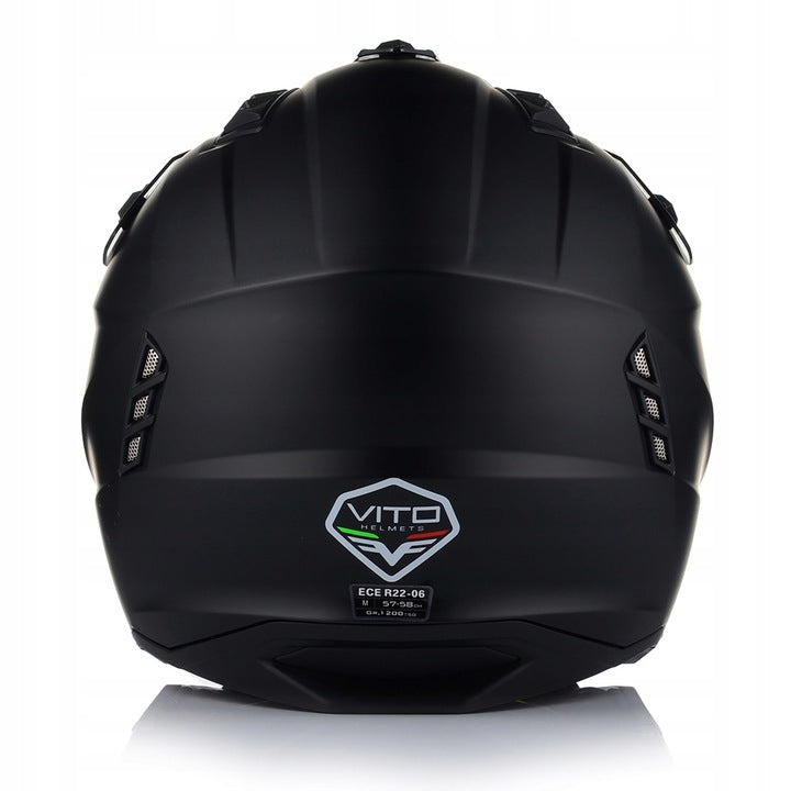Kask Motocyklowy Predatora Daszek + 2xSzyba Czarny Mat L 4w1 Vito