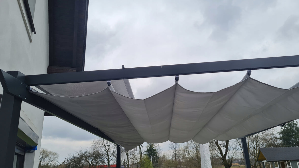 Altana Tarasowa Pergola Ogrodowa Aluminiowa Antracyt Poliester 400x400x240
