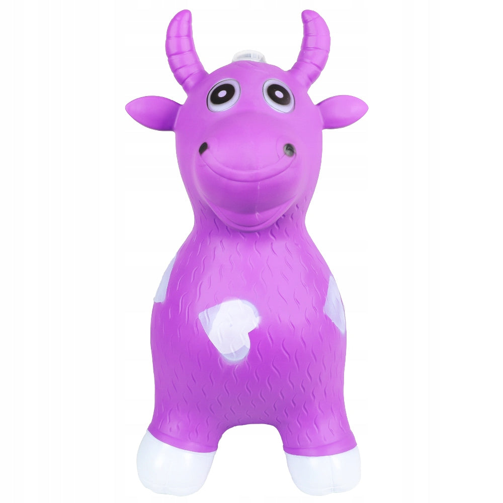 Skoczek do Skakania Krowa Różowa Muzyka Światło Odgłosy 56 cm Gumowy