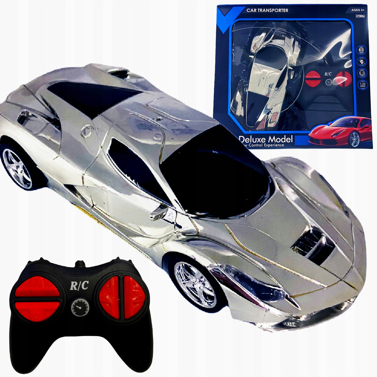 SPORTOWY SAMOCHÓD ZDALNIE STEROWANY+PILOT AUTO RC