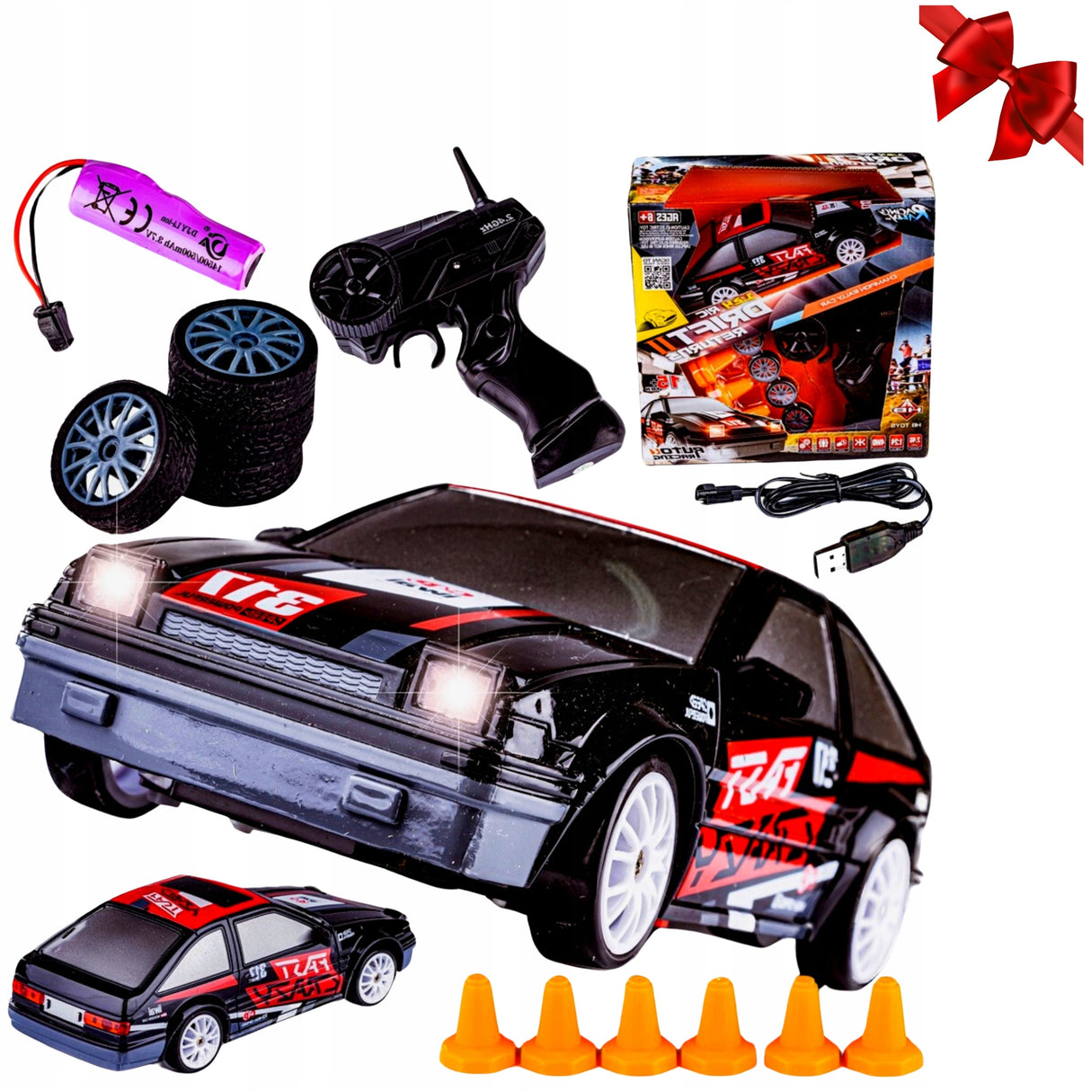 SAMOCHÓD AUTO DO DRIFTU DRIFTOWANIA NISSAN GTR RC PREZENT NA ŚWIĘTA DZIECKA