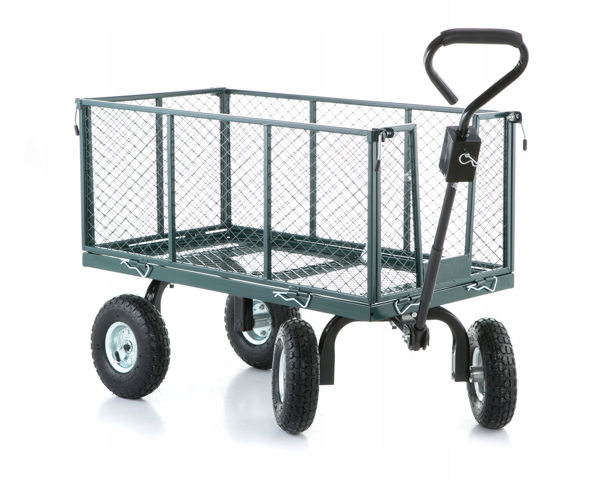 Wózek Transportowy Rozkładany Ogrodowy Taczka Przyczepka Burty 450 kg 250L