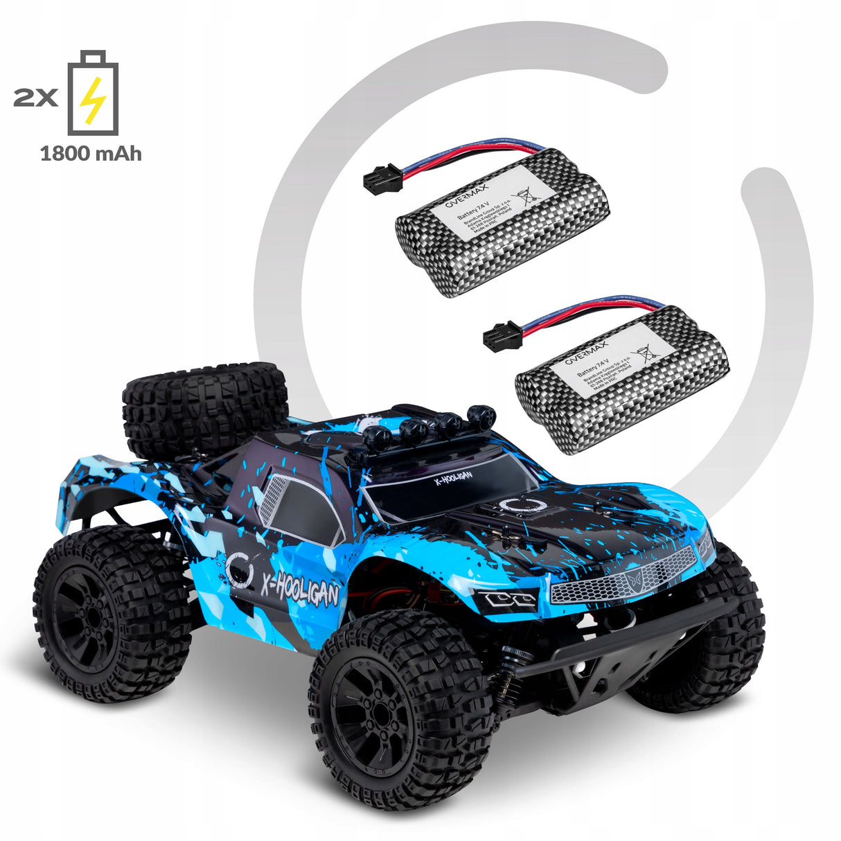 Samochód RC Terenowy 4x4 35km/h Duży Wodoodporny 2 Akumulatory Niebieski