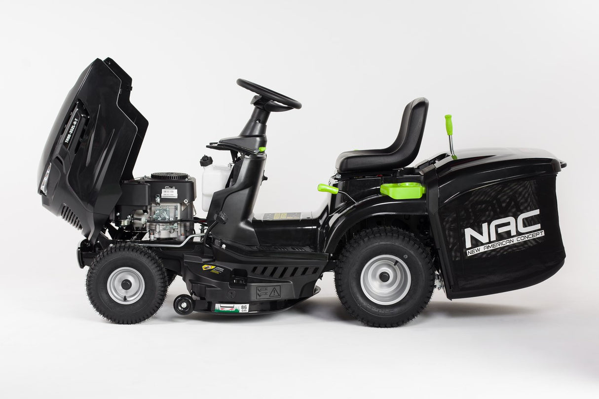 Traktorek Ogrodowy 5.6kW 352cm3 86cm Kosiarka Kosz 245 Litrów NAC Loncin