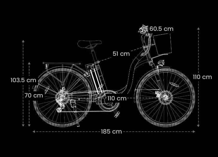 Rower Elektryczny Miejski 36V 12.5Ah 25km/h 250 W WARIANTY Koło 26" Cali