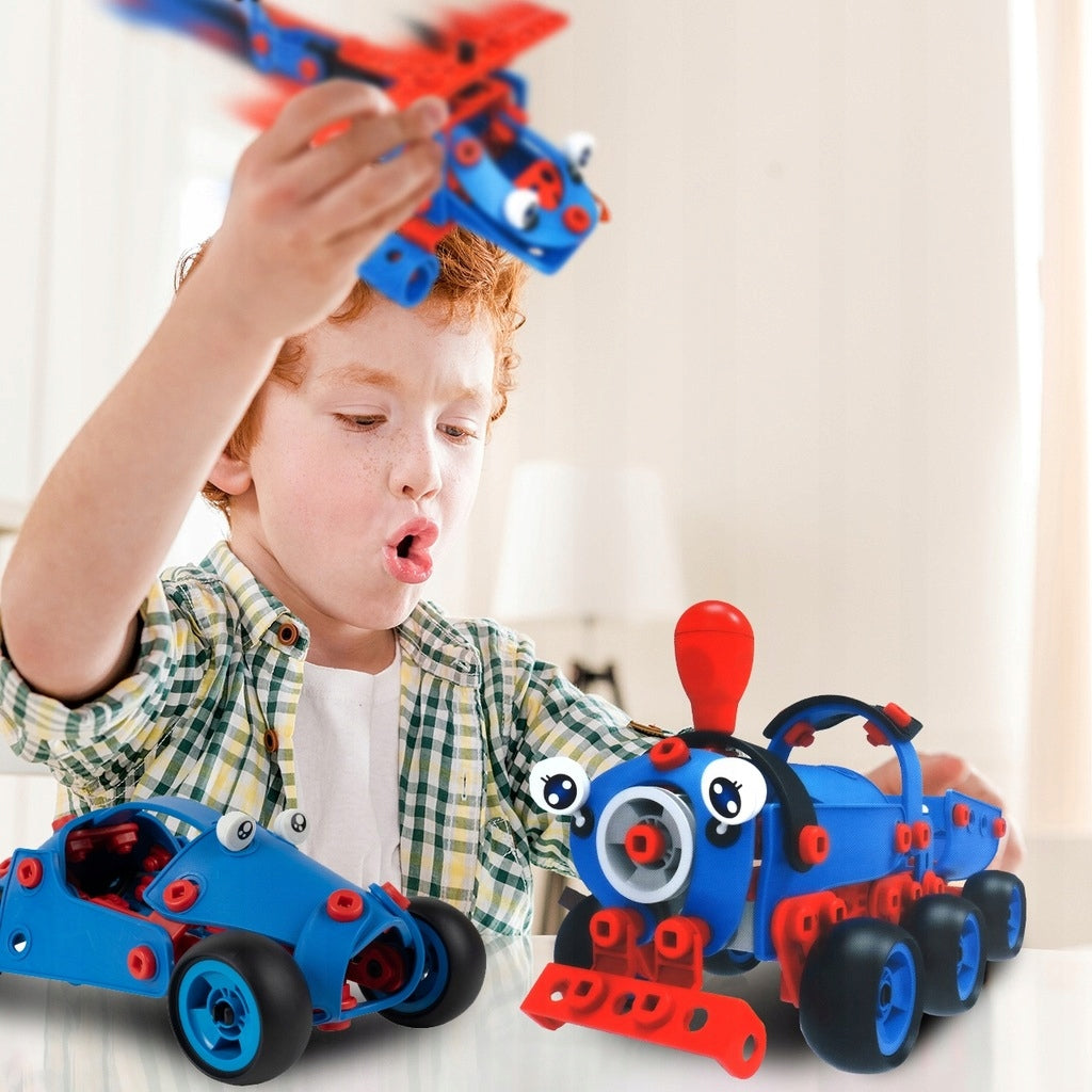 Klocki Konstrukcyjne Mega Konstruktor Pojazdy Robot Samolot 6w1 dla Dzieci