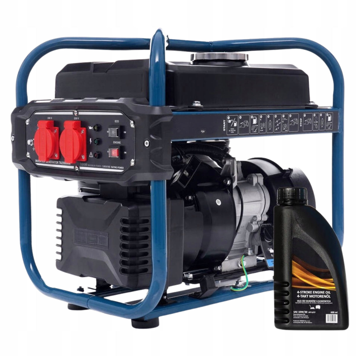 Agregat Inwertorowy 2000W Cichy Generator Prądu Zestaw + Gratis