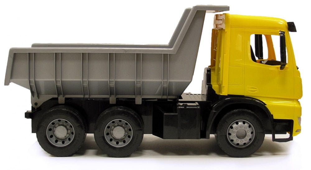 Wywrotka Mercedes Gigant Żółta Max 150 kg Zabawkowa dla Dzieci 3 Osie