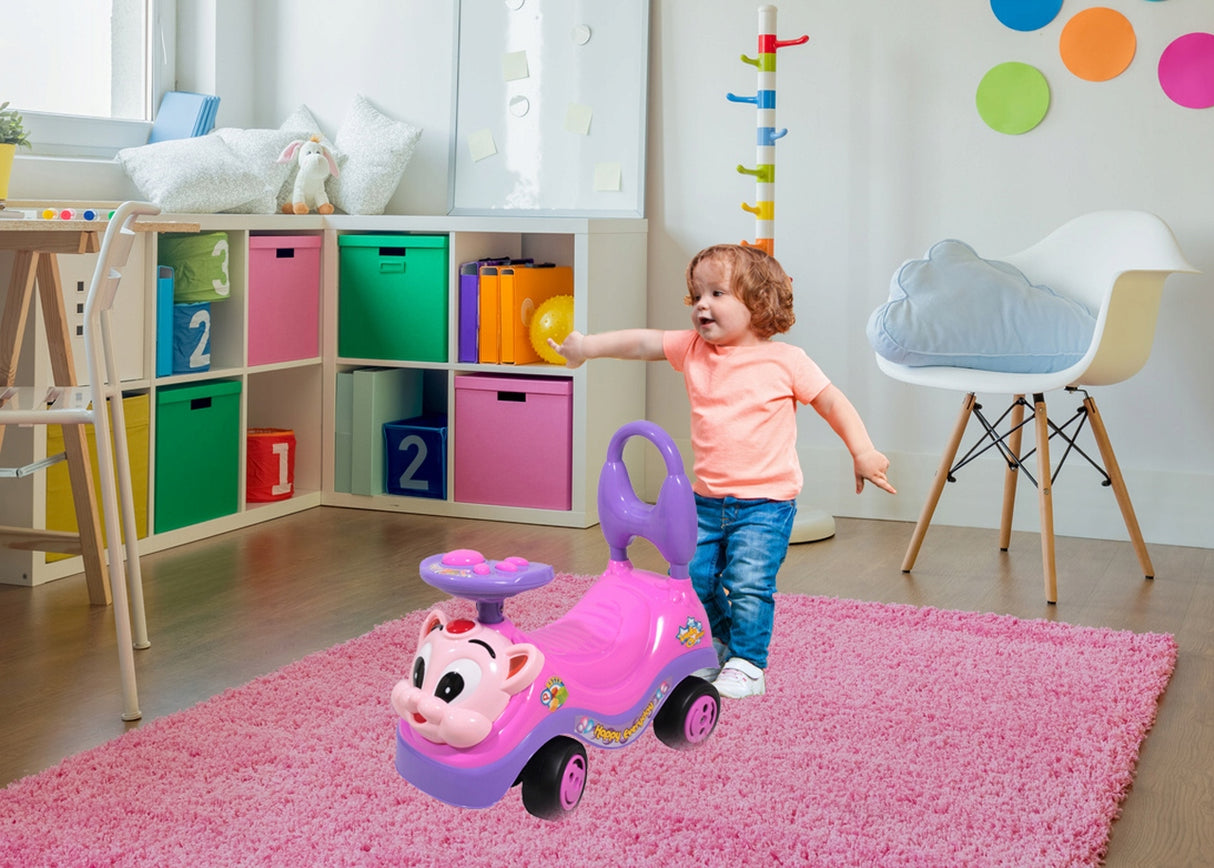JEŹDZIK CHODZIK PCHACZ KLAKSON KOTEK DZWIĘKI 18M+