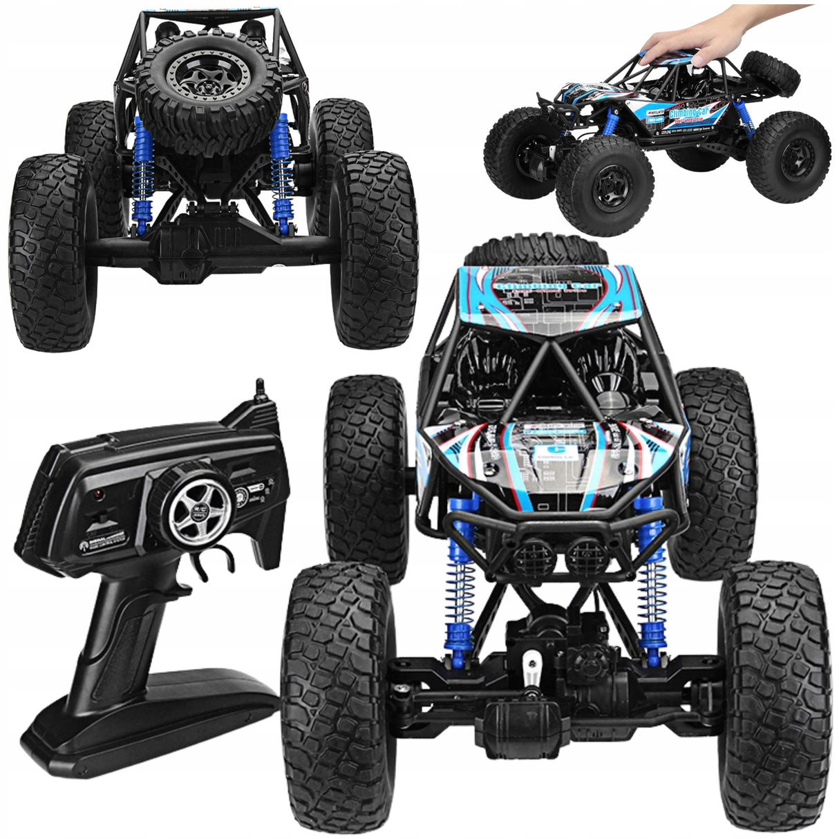 Zdalnie Sterowany Samochód Terenowy Wielki Crawler 4x4 Pilot Auto RC 48cm
