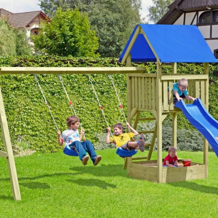 HUŚTAWKA OGRODOWA DLA DZIECI SIEDZISKO MOCNE PLASTIKOWE DESKA LINY