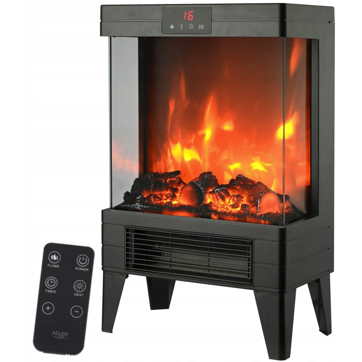 Kominek Wolnostojący Grzejnik Termowentylator Eletryczny z Funkcją Grzania
