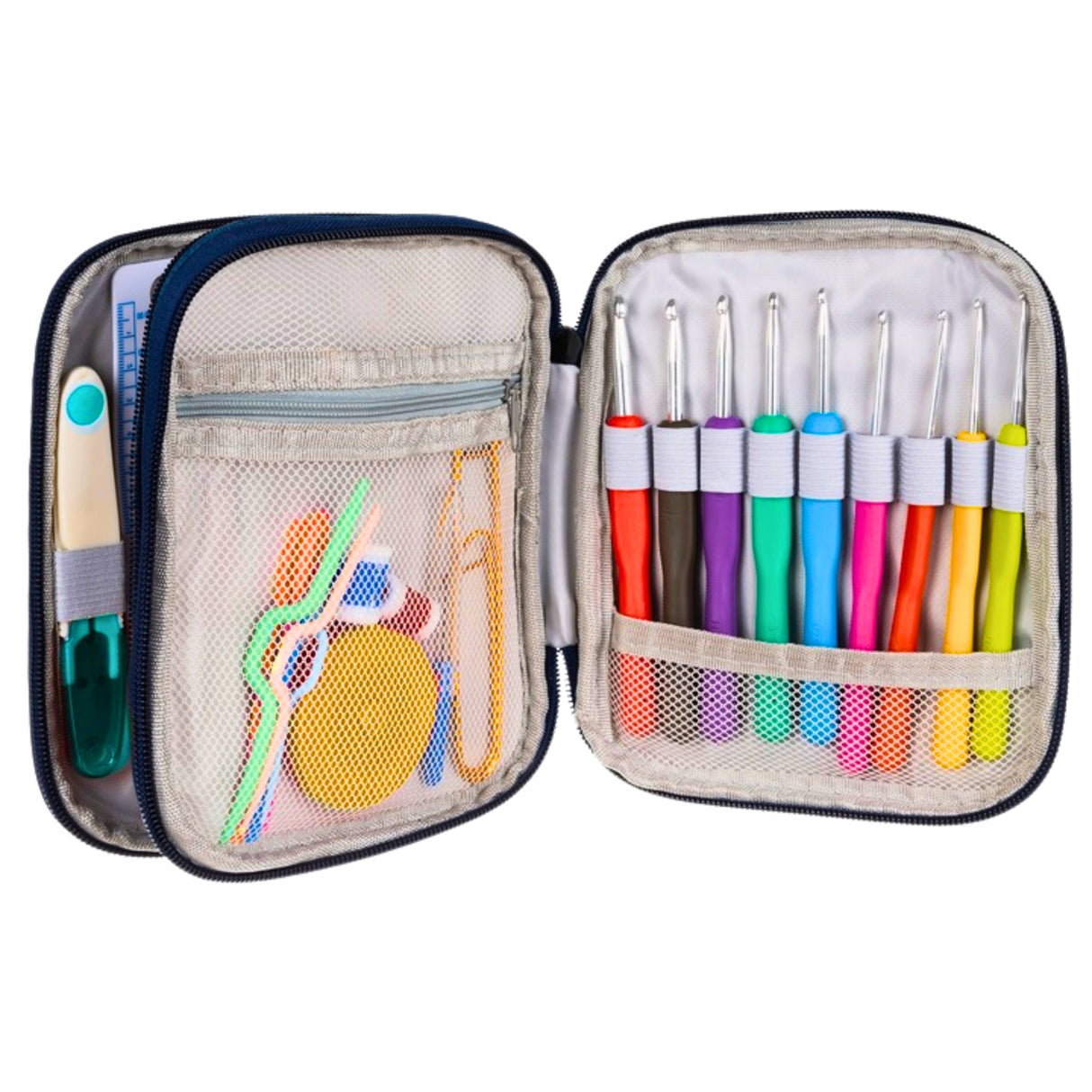 Duży Zestaw do Szydełkowania Szydełka Szydełko 2,0-8,0 Aluminium Etui 86el