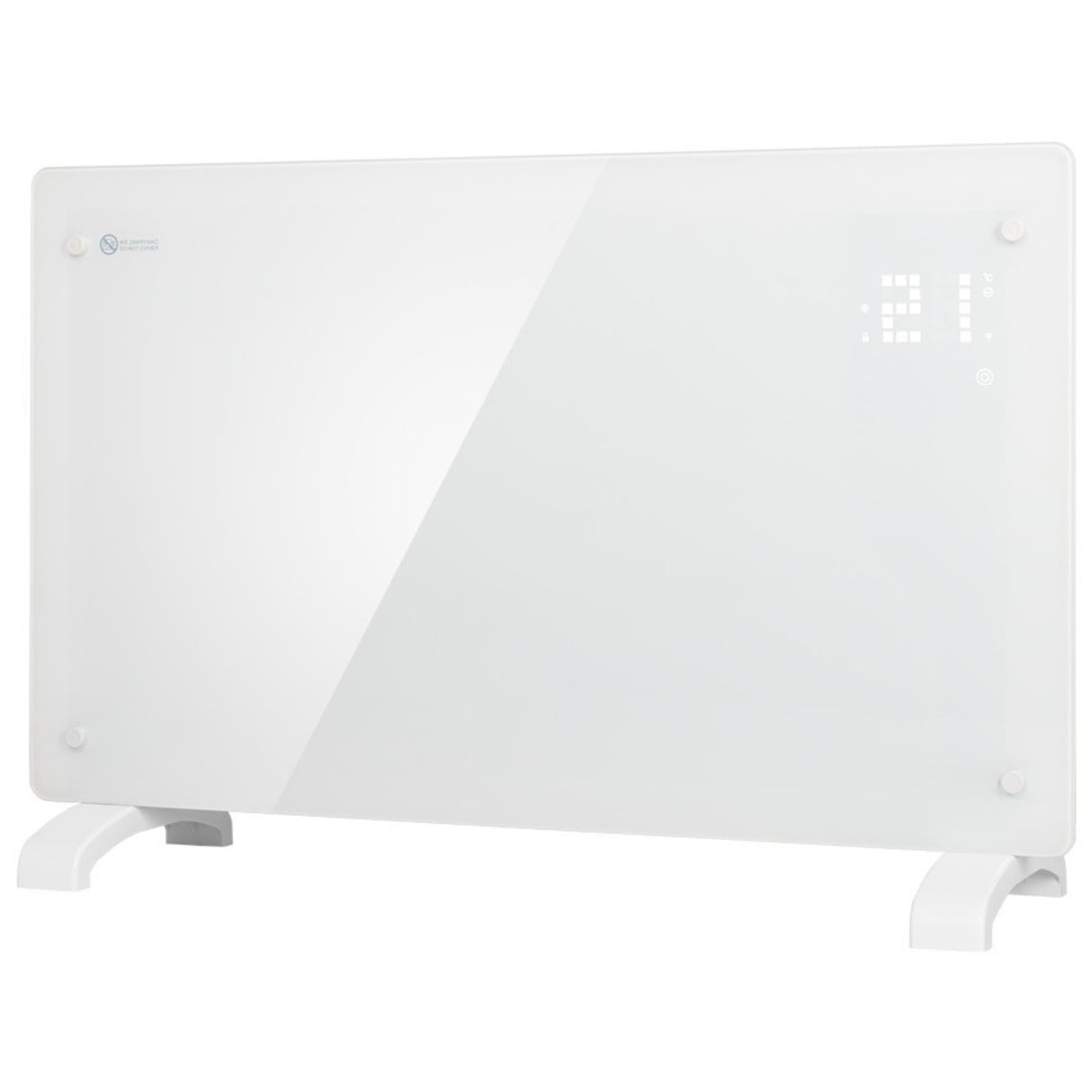 Grzejnik Konwektorowy Szklany Programowalny WiFi Biały 2500 W Elektryczny