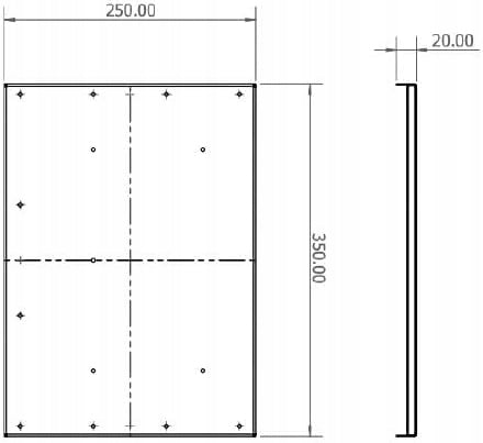Sejf Do Zabudowy HooD Bluetooth Stal Nierdzewna Ukryty 350x250x20mm PSLocks