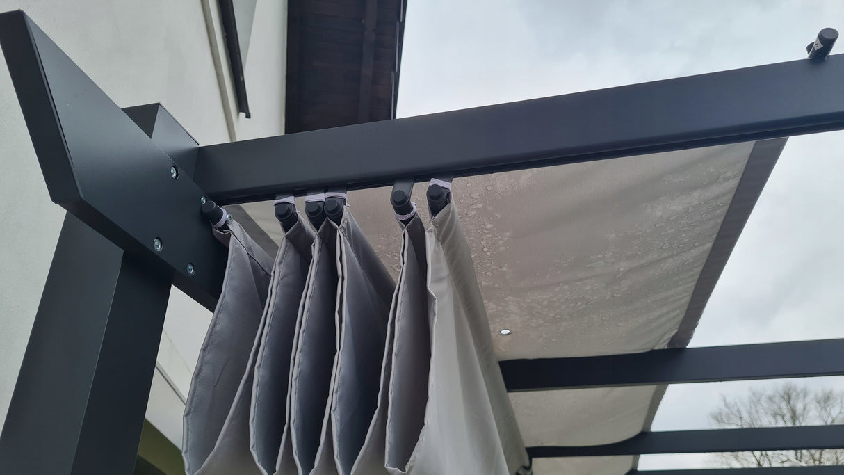 Altana Tarasowa Pergola Ogrodowa Aluminiowa Antracyt Poliester 400x400x240