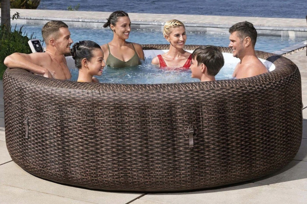 Basen z Hydromasażem 5-7-osobowy Nadmuchiwany Okrągły 1190l 216 x 71 cm