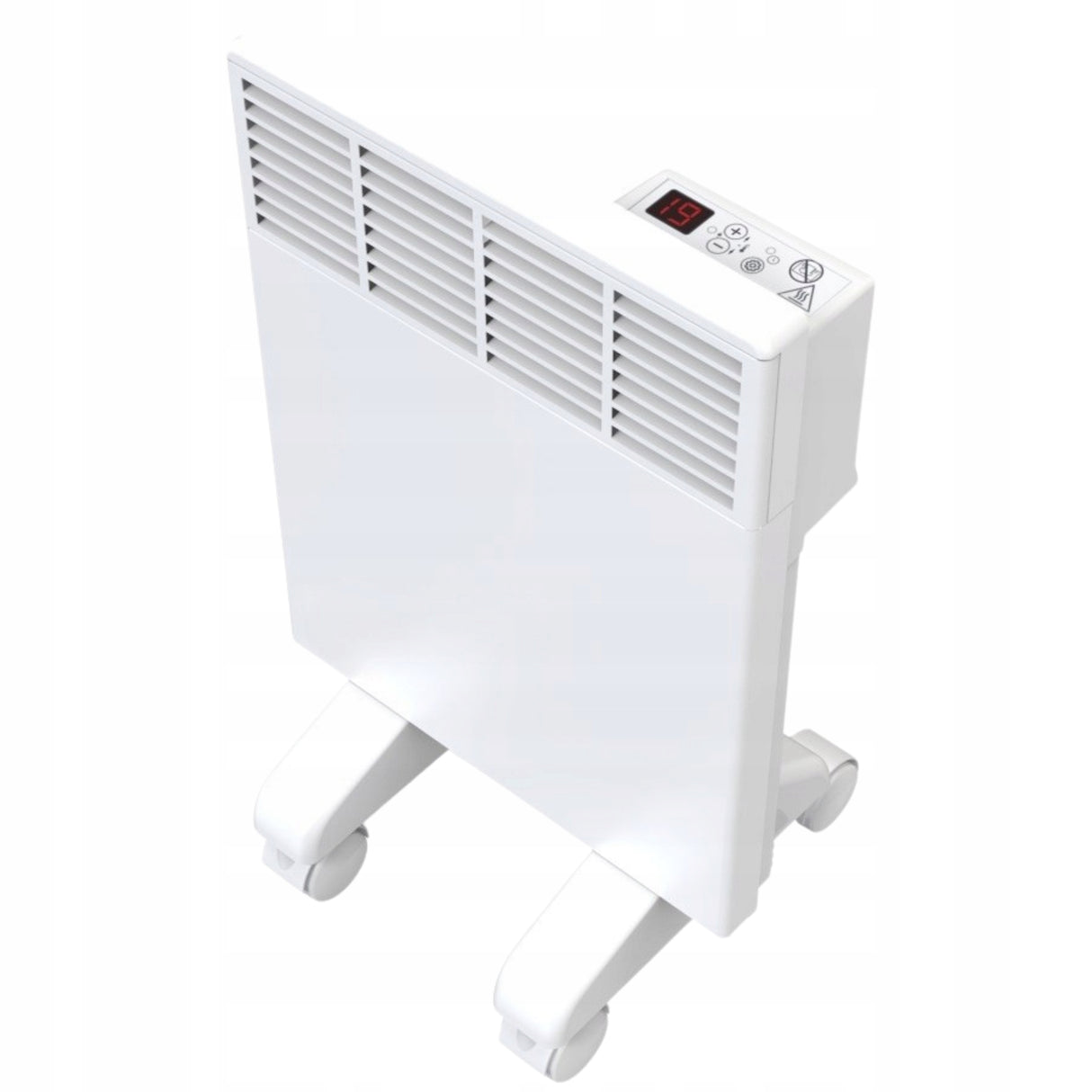 Grzejnik Elektryczny Termostat Programator Ścienny Biały 500W Wyświetlacz