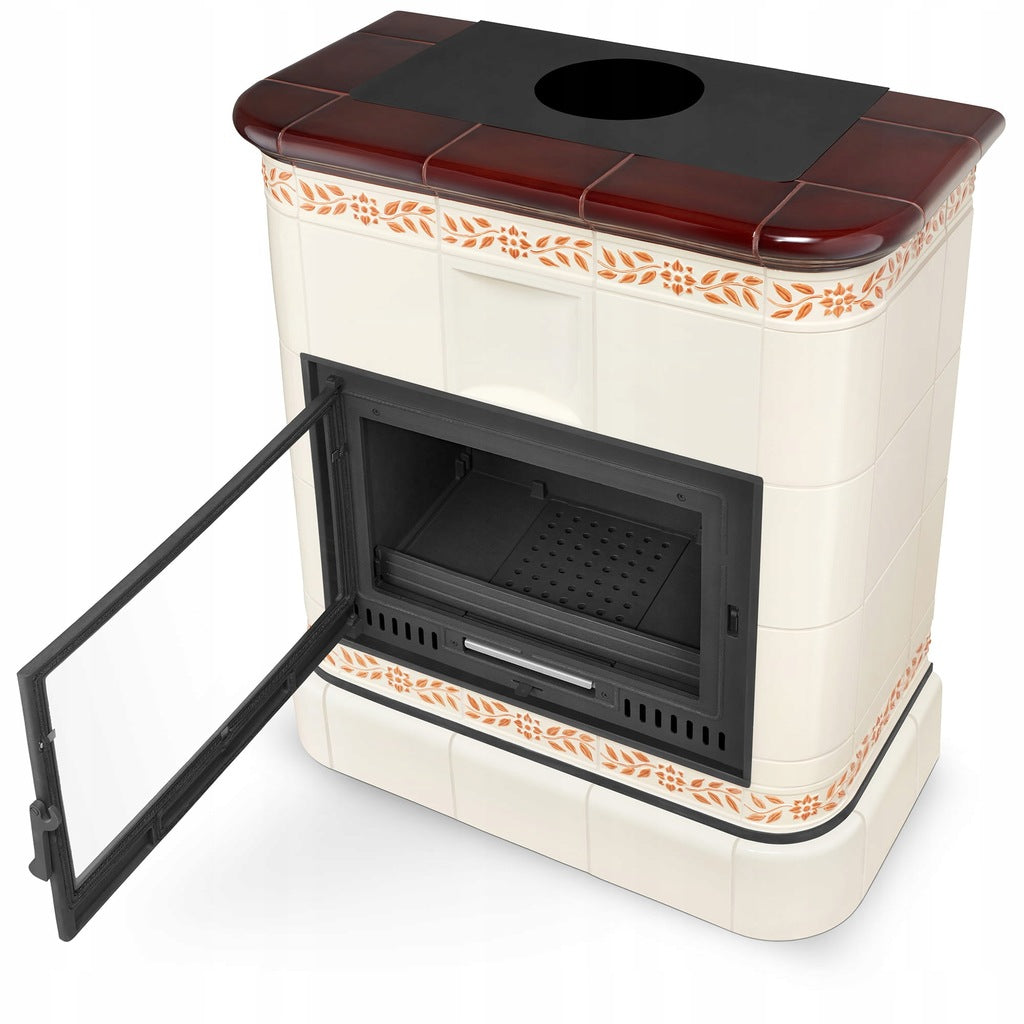 Piec Kominek Kaflowy Żeliwny Wkład Obudowa Kominkowa Piecyk Ceramiczny