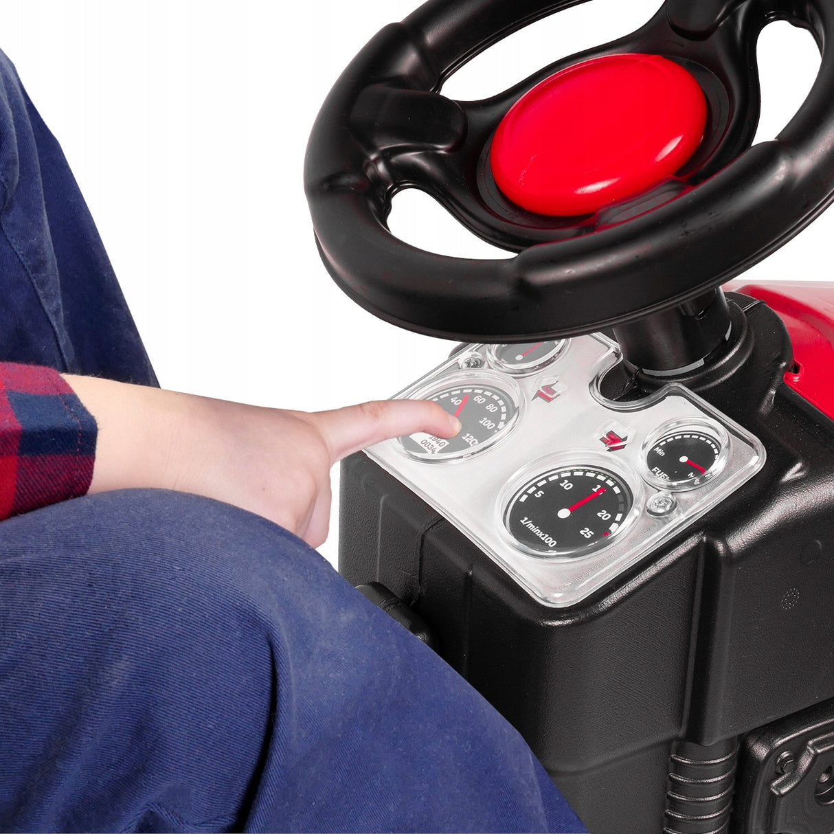 Duży Traktor na Pedały Przyczepa Jeździk dla Dziecka Czerwony TraktorekXXL