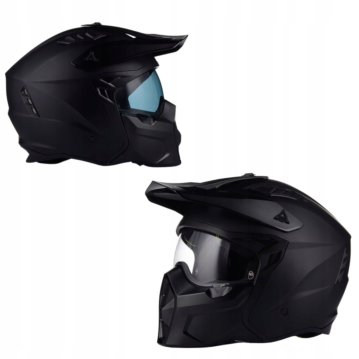 Kask Motocyklowy Predatora Daszek + 2xSzyba Czarny Mat XL 4w1 Vito