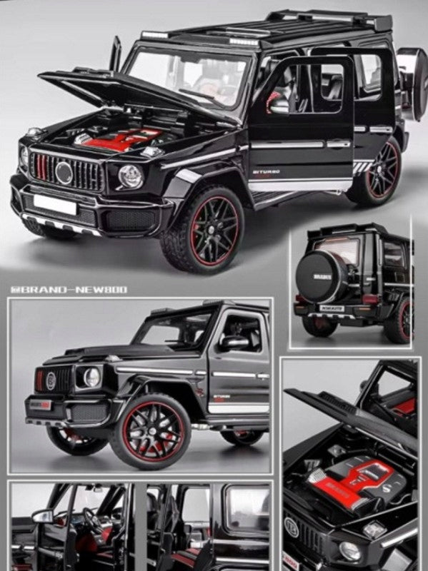 Samochód Mercedes G800 BRABUS Metalowy 1:24 Światła Dźwięk Napęd dla Dzieci