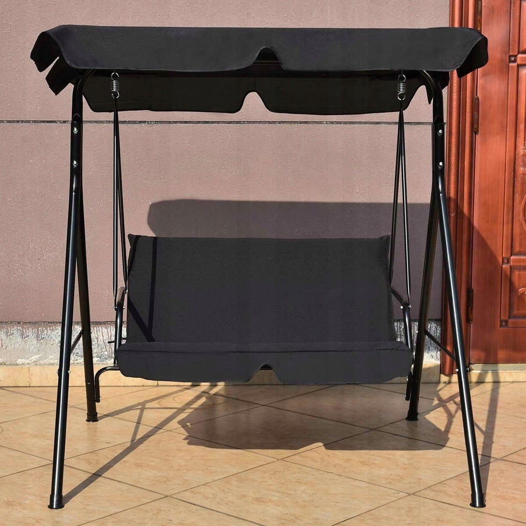 HUŚTAWKA OGRODOWA 2 OSOBOWA BUJANA LEŻANKA Z DACHEM PREMIUM 104x104 cm