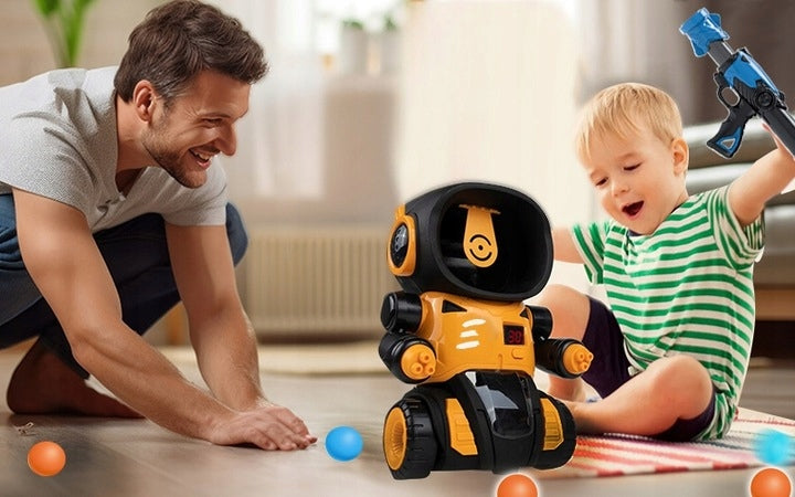 Gra Zręcznościowa Strzelnica Robot Zabawka dla Dzieci 2 Karabiny 24 Kulki