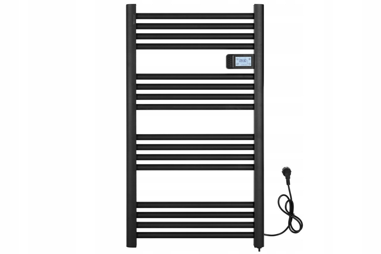 Grzejnik Łazienkowy Aluminium Drabinka Elektryczny Programator Czarny 500 W