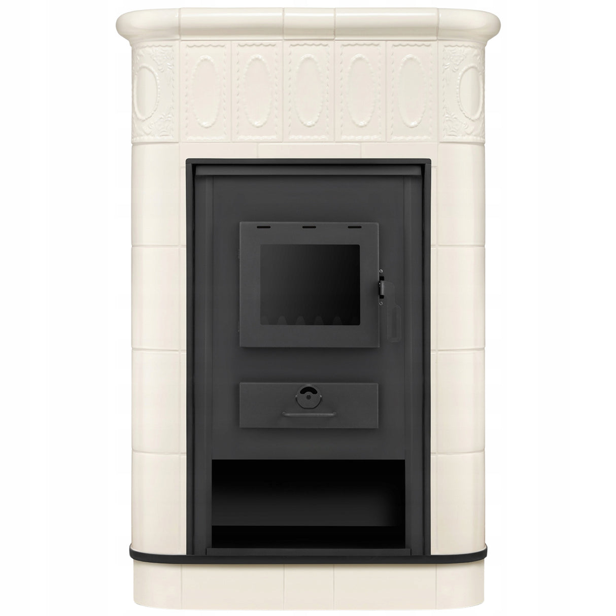 Piec Kominek Kaflowy Piecyk Koza Ceramiczny Stalowy Obudowa z Kafli 9 kW