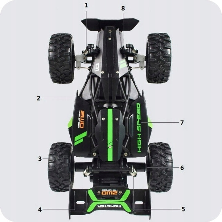 Zdalnie Sterowany Samochód Wyścigowy F1 Auto RC Drift Pilot LED Solidny