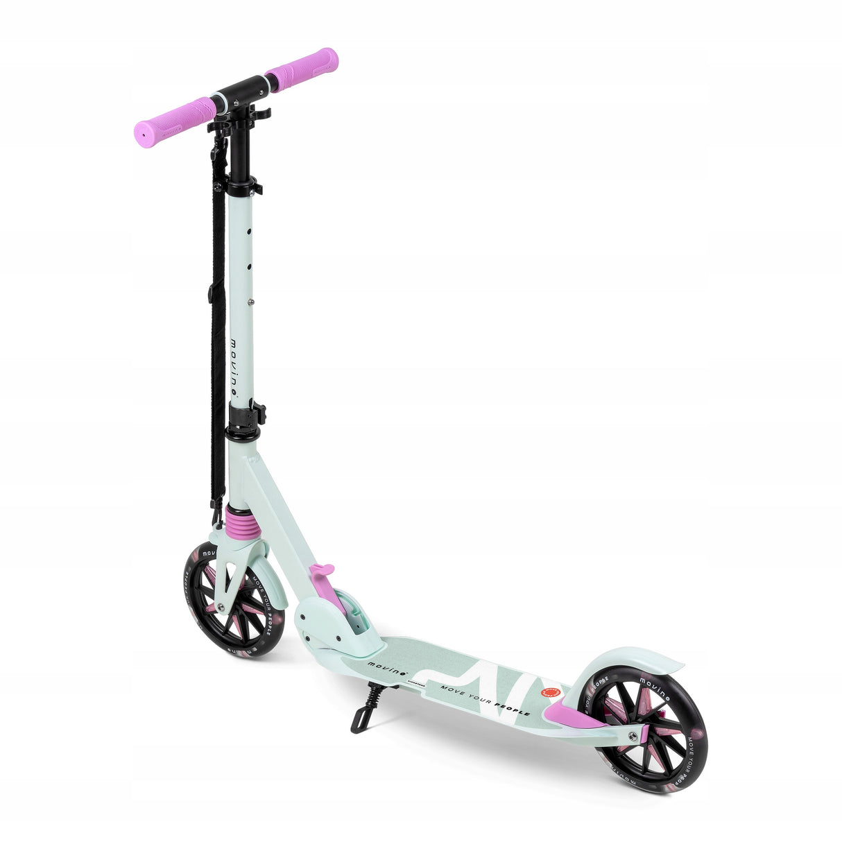 Hulajnoga Amortyzowana z Przodu Składana Miejska Koła Led 180 mm do 100 KG