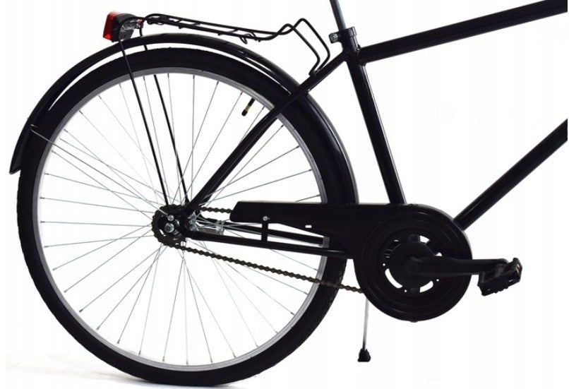 Rower Retro Miejski Koła 28" Męski Stalowa Rama + Koszyk GRATIS Czarny