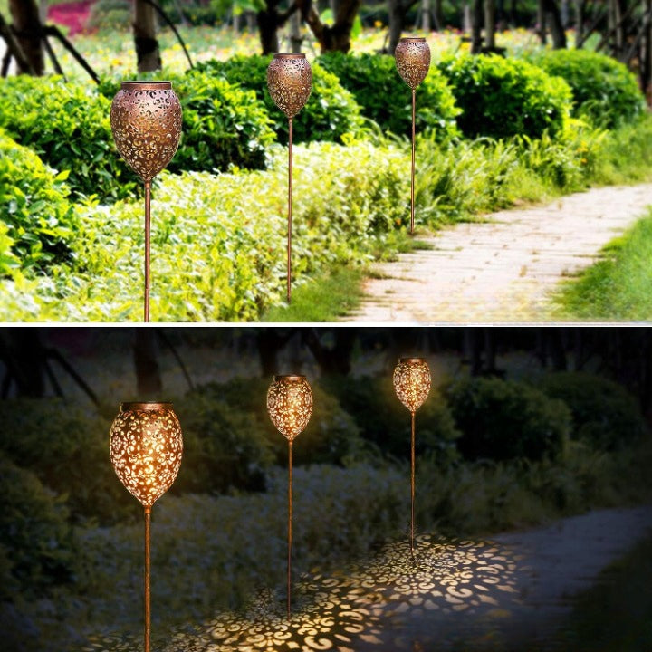 2x Lampy Ozdobne Solarne Ogrodu Energia Słoneczna Poves 18 cm POVES