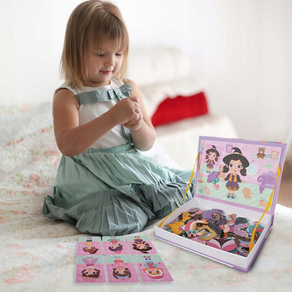 Układanka Magnetyczna Magnetyczne Ubranka dla Dziewczynki Puzzle Edukacyjne