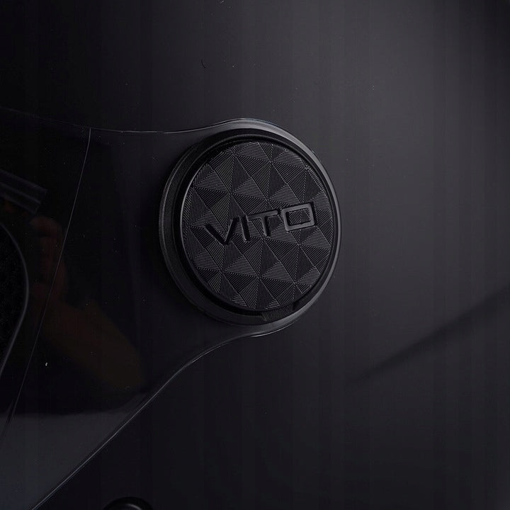 Kask Motocyklowy Otwarty CHOPPER Otwierany VITO UNO Czarny Mat S